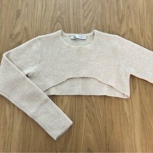 Zara Cream Cropped Sweater